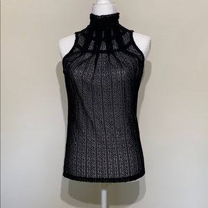 The Limited Black Sleeveless Turtleneck
